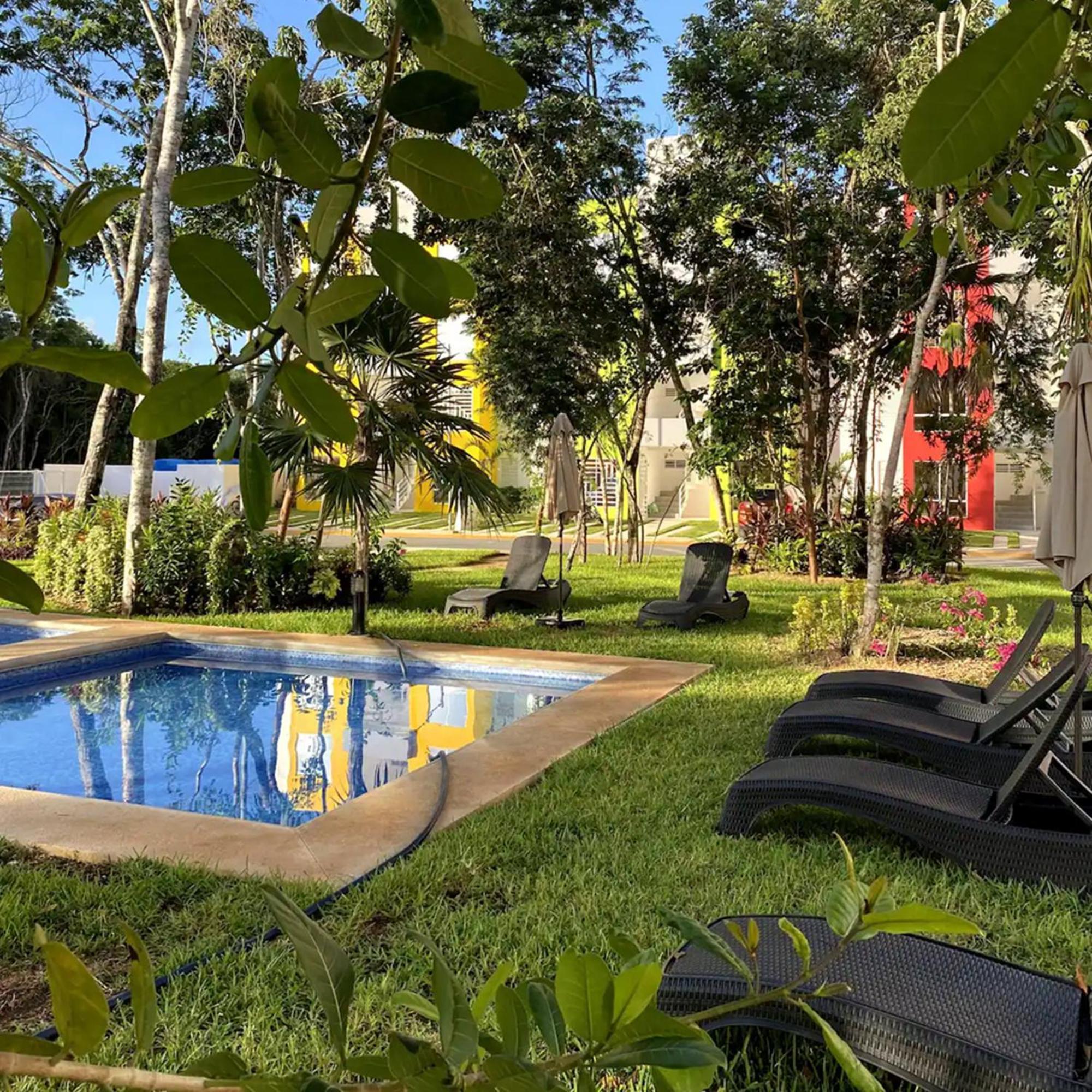 Appartamento Bonito Departamento En Privada Con Alberca Cancún Esterno foto
